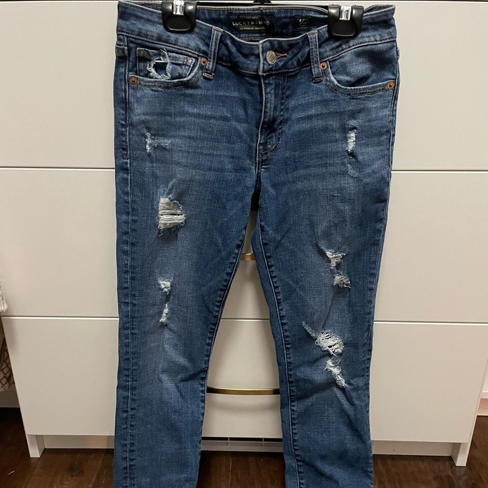 Lucky Brand Skinny Ripped Jeans